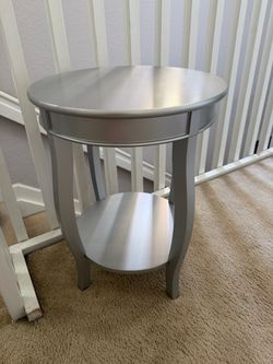 Silver side table