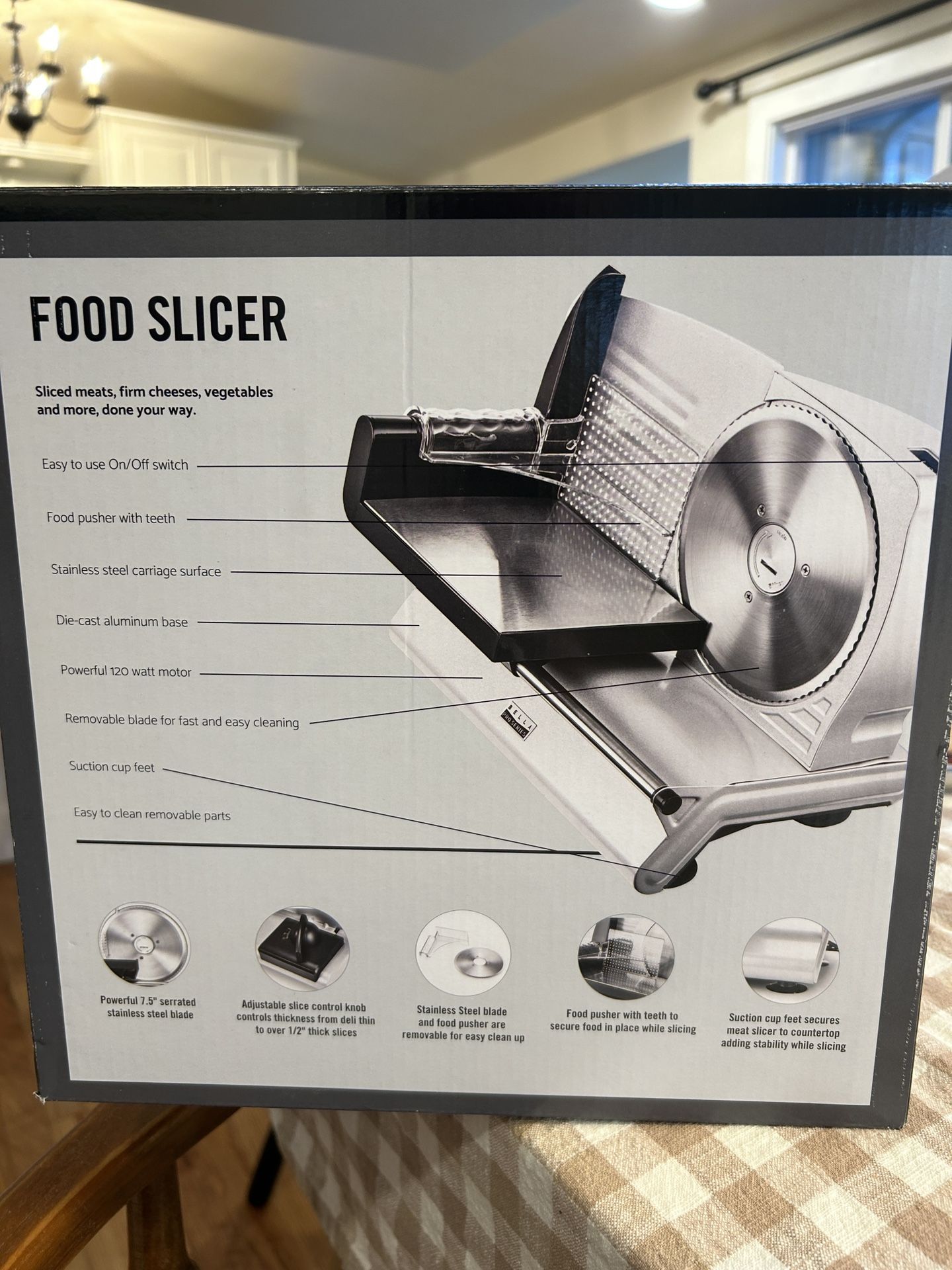 [New] Bella Stainless Food/Meat Slicer 