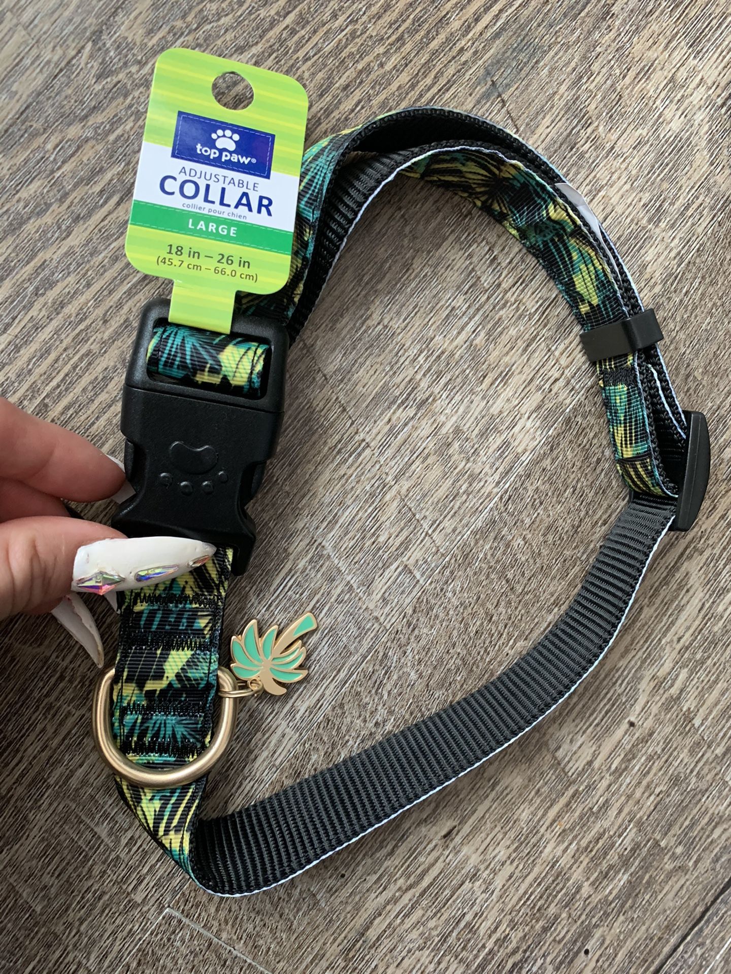 Hawaiian style/ dark plum reflective large breed collars