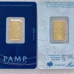 5gram Gold Bar Pamp 