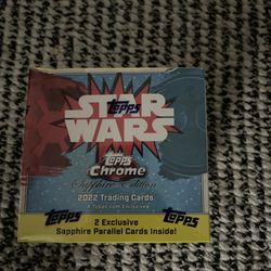 2022 Topps Chrome Sapphire Star Wars Factory Sealed Hobby Box Jedi Skywalker 