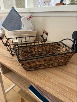 Natural/Brown/black decor organization baskets