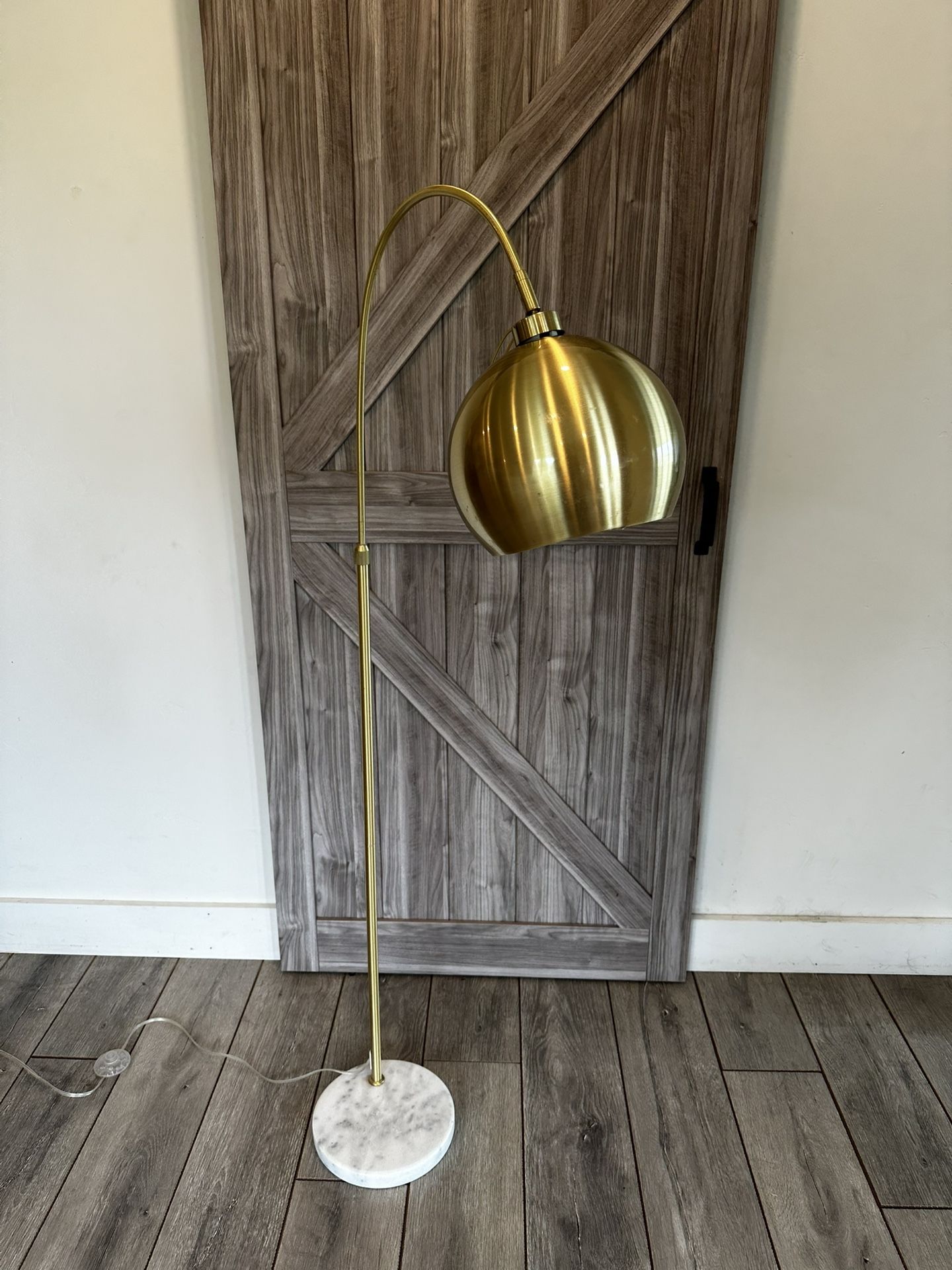 Gold Floor Lamp With Marble Base
