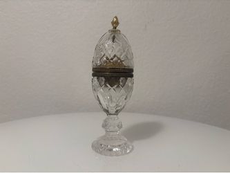 Antique Crystal and Brass Lighter