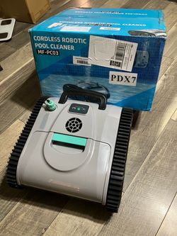 Cordless Pool Cleaner Robot for Wall & Waterline Cleaning, Automatic Pool Vacuum Cleaner for Inground & Above Ground Pools up to 3200 sq.ft, 120 Mins