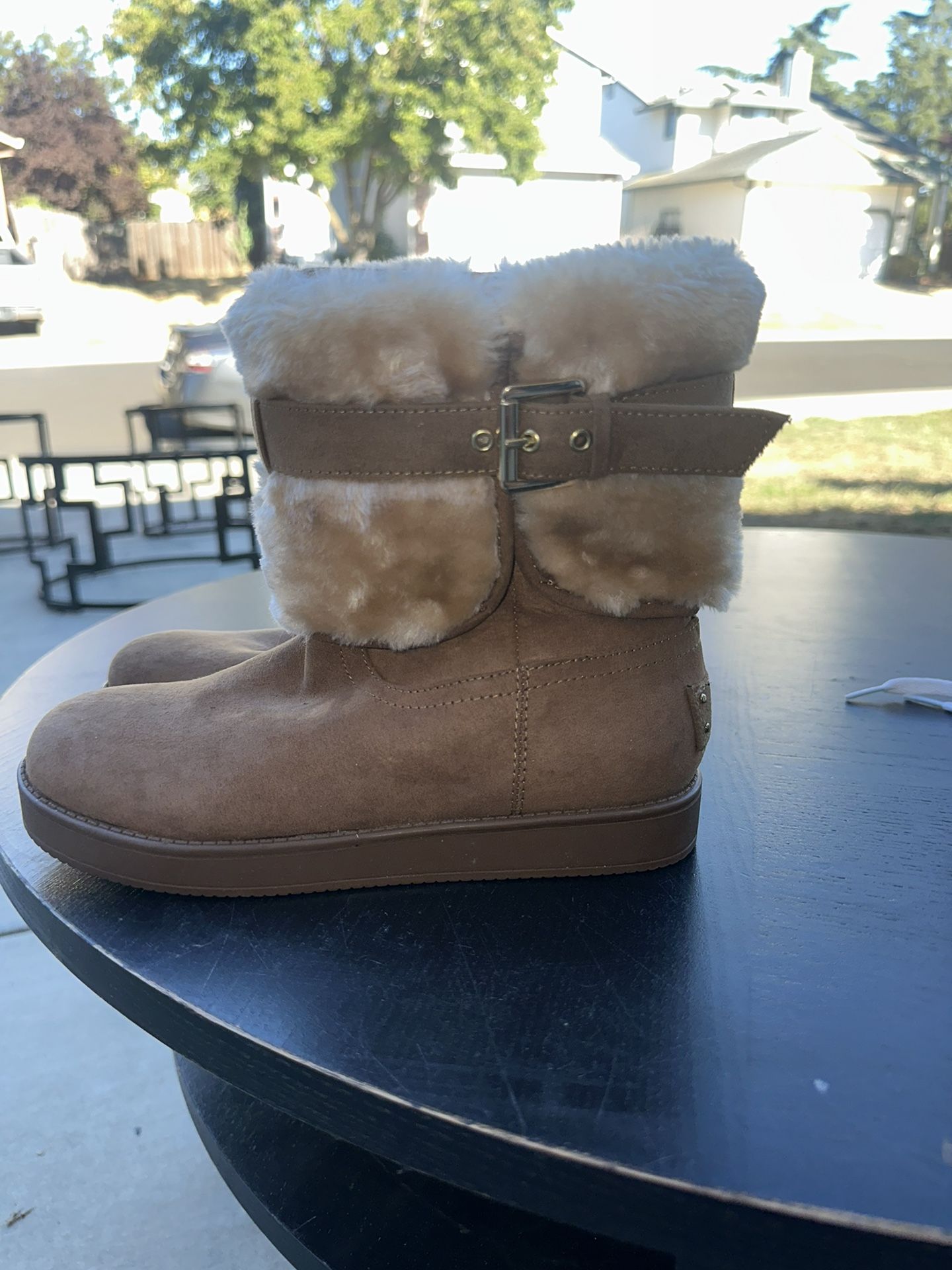 Brown Gadela Fur Boots