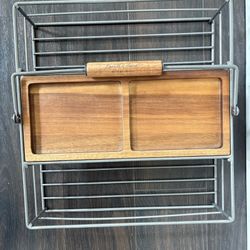 Magnolia Metal Wood Caddy $5 