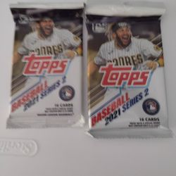 Baseball Topps 2021 Series 2 Packs 16 Cards In Each Pack.  2 Packs For $7.  Cash Porch Pickup Redmond 