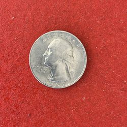 Unmarked 1967 Quarter Dollar Coin