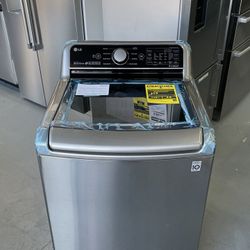 LG Graphite Steel Smart Top Load Washer - WTCV PM2SD