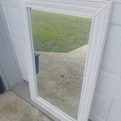 Vintage Henry Link Wicker Mirror 