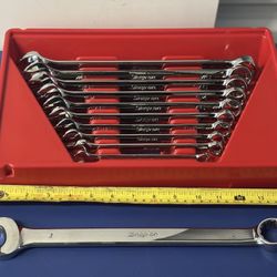 Snap-on Tools 11 pc 12-Point SAE Flank Drive® Combination Wrench Set (3/8-1")