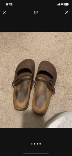 Birkenstock Faux Leather Mary Jane Clogs-Size 10