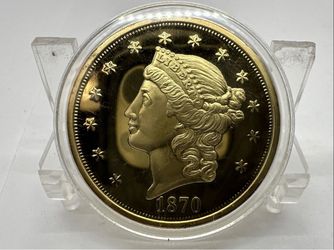 $20 1870. National collection mint. Coin USA. COPY