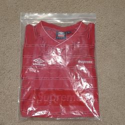 Supreme Red Umbro Soccer Shirt