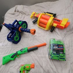 Nerf Gun Elite Combo Set With 200 Darts
