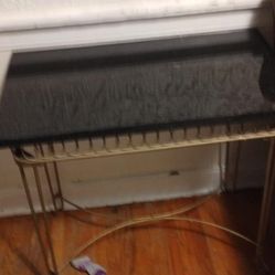 Small granite table.