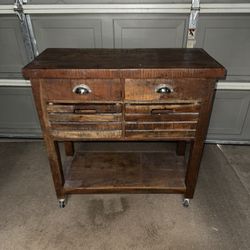 Real Wooden Cart with Drawers OBO