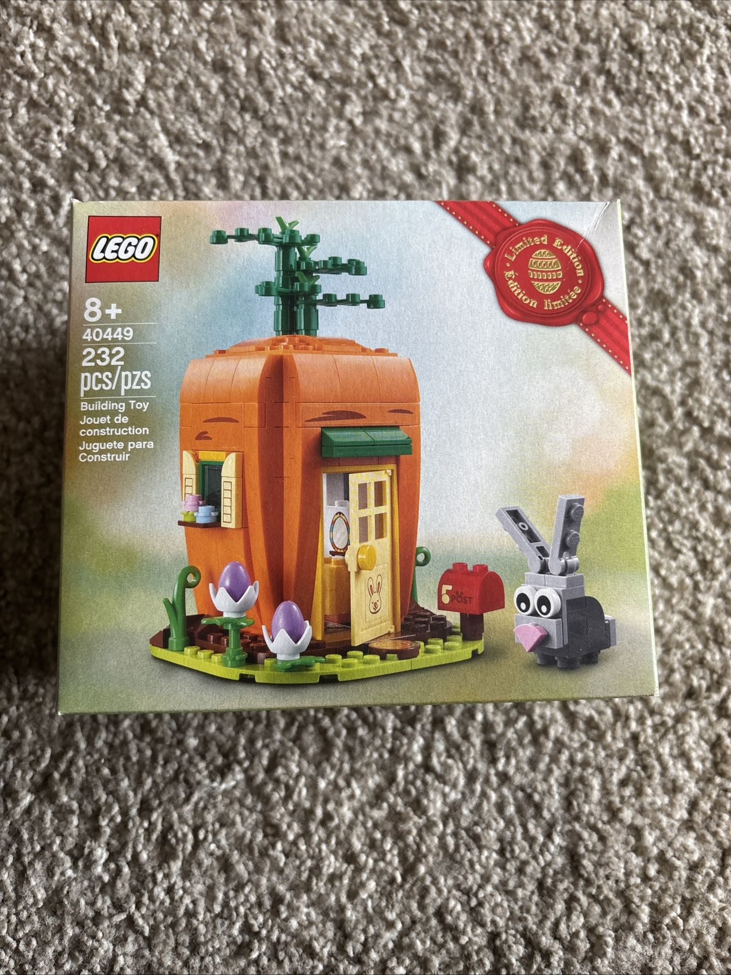 LEGO 40449 Easter Bunny's Carrot House Limited Edition 232pcs New Retired Rare