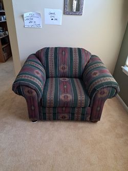 Multi-colored arm chair