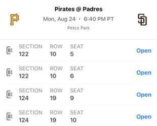 Padres Tickets