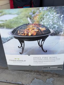 Brand New Threshold 26" Steel Fire Bowl - $40