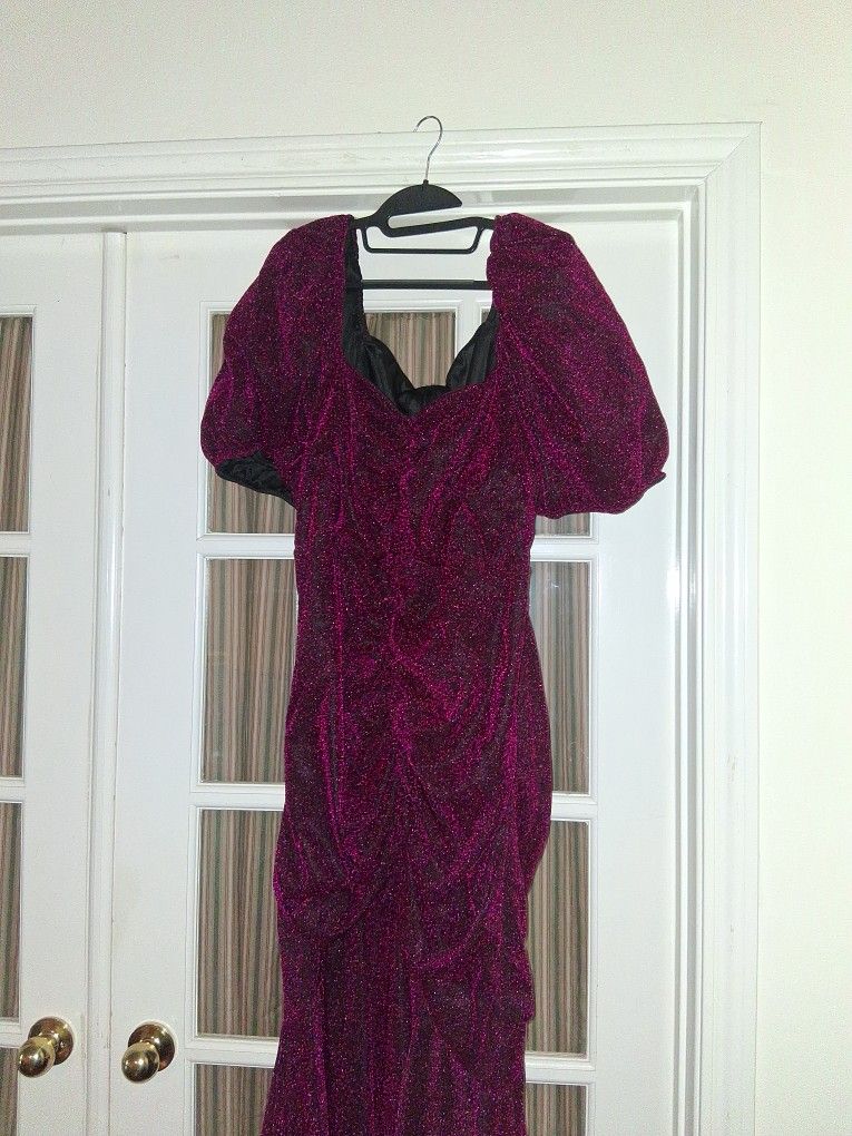Plum Shimmer Dress