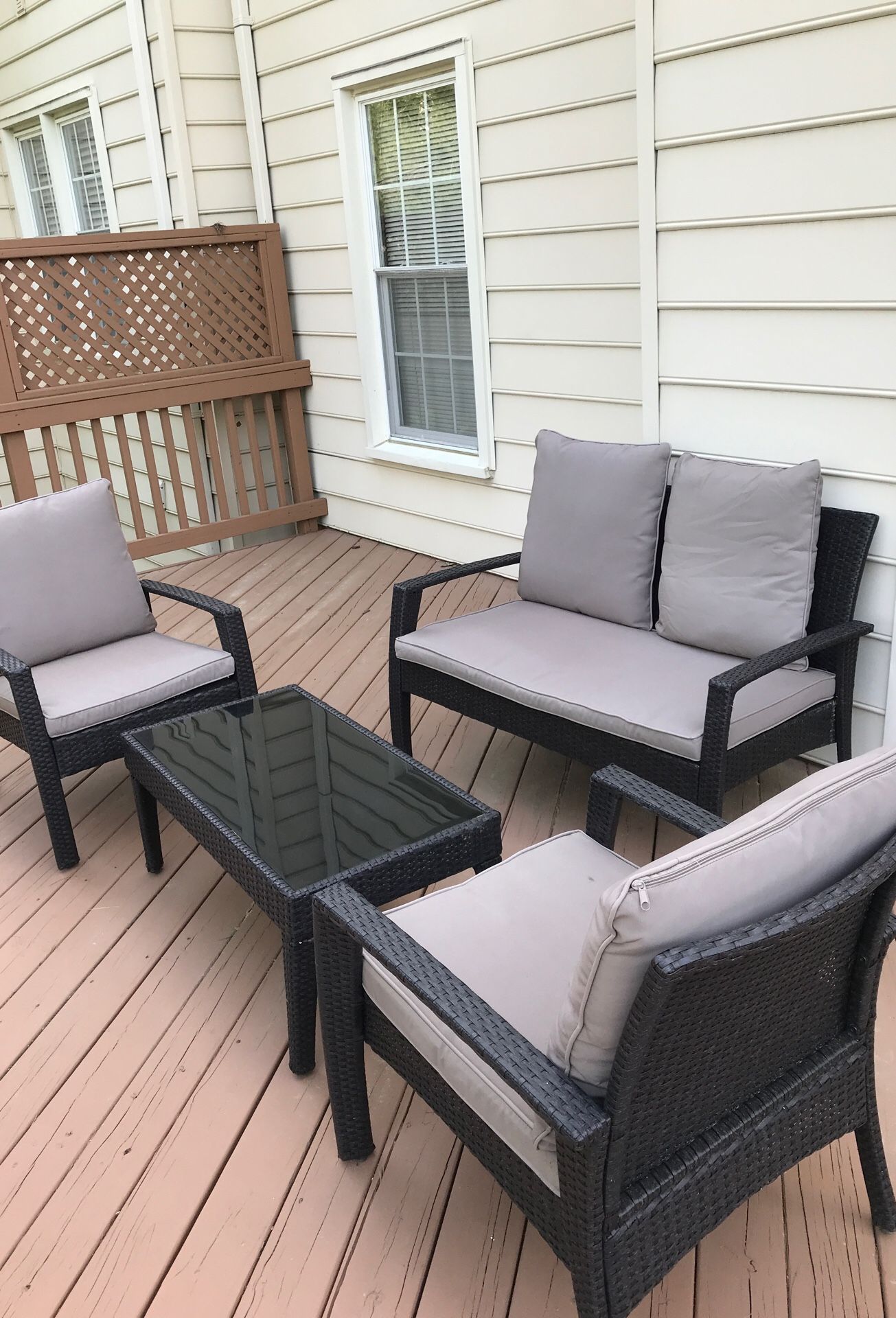 Patio sofa set