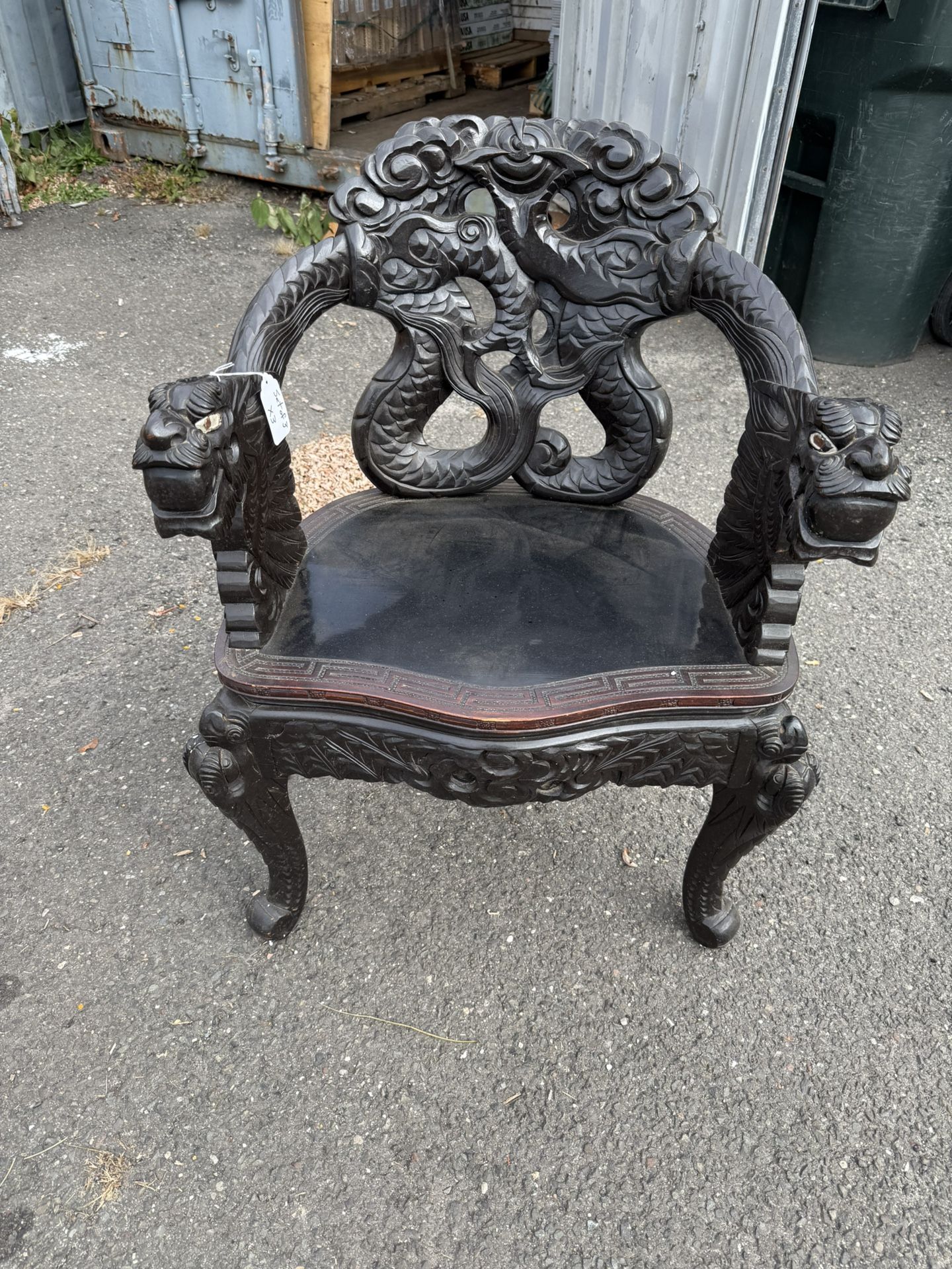 Carved Japanese Chair