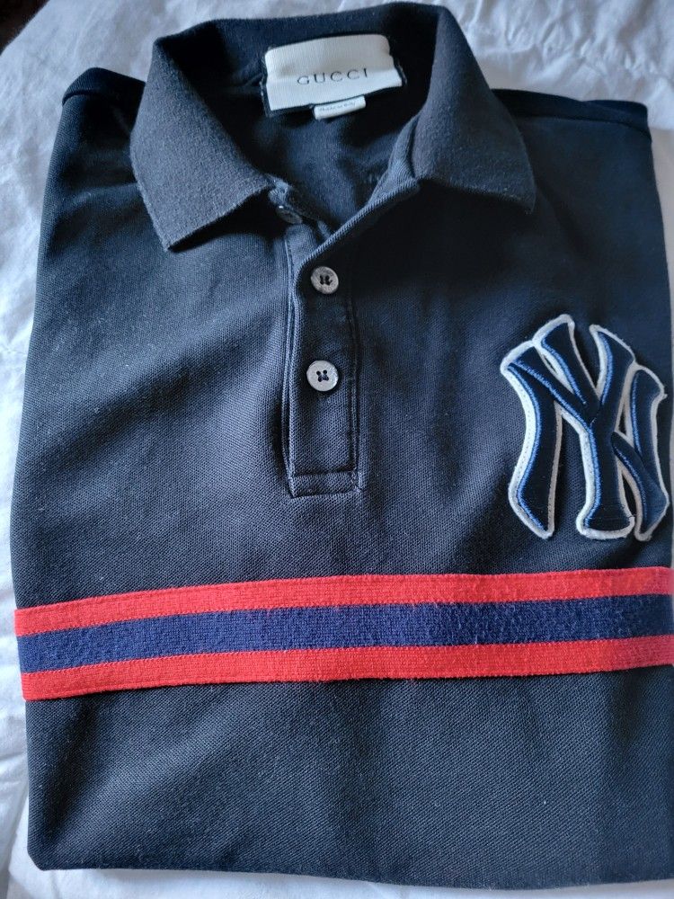Large Black Men Gucci NY Yankee Calb.