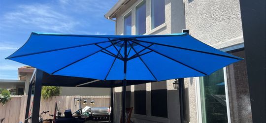 Sky blue square umbrella