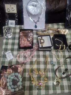 Vintage & New Jewelry Lot – Necklaces, Bracelets, Earrings & Watch