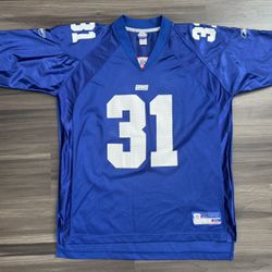 Vintage Reebok Jason Sehorn #31 New York Giants NFL Blue Home Jersey Men’s Sz XL