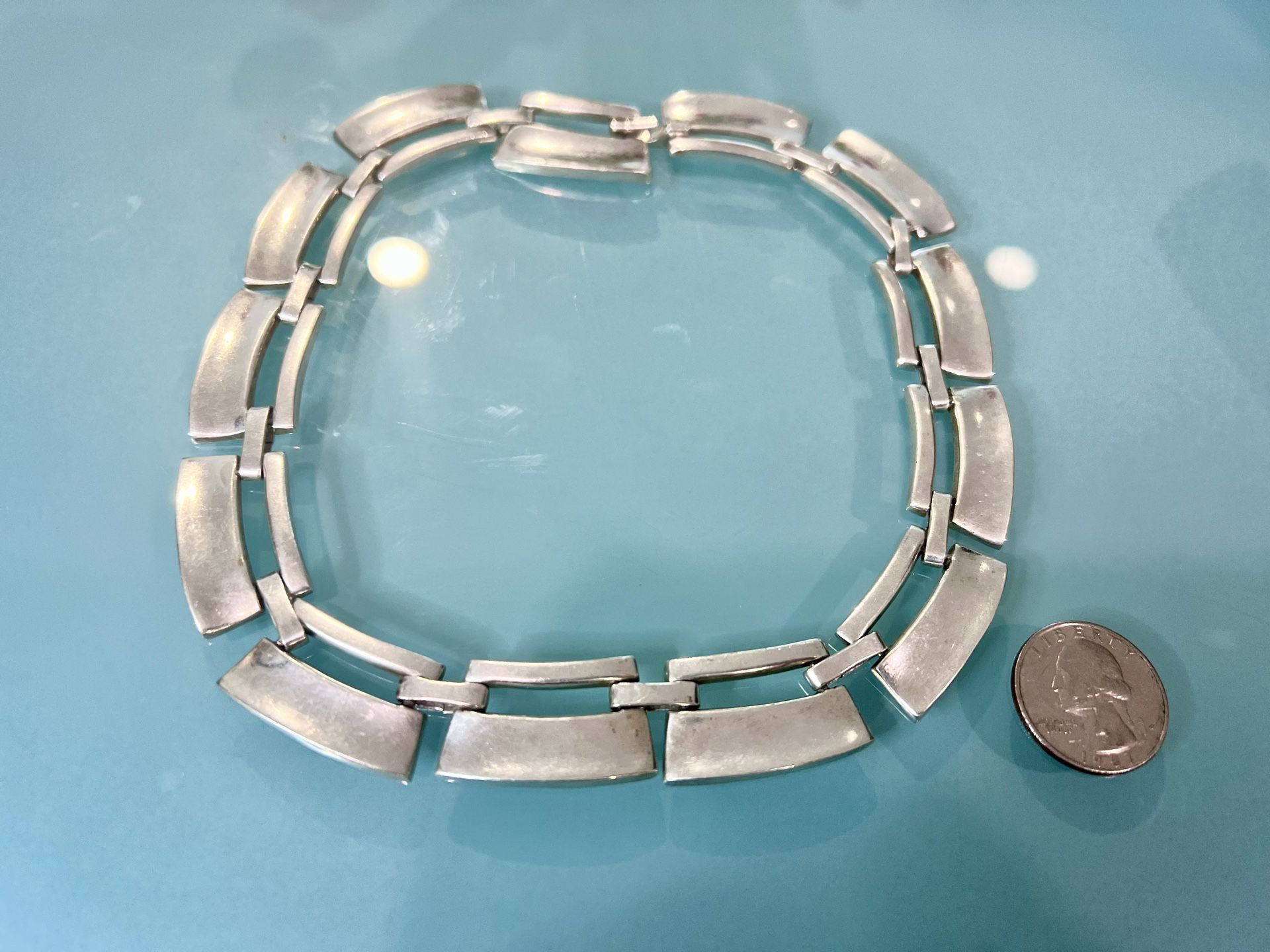 Mexico TP-71 Sterling Silver 114.4g Solid Chocker Necklace