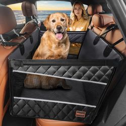 New As-Is MIXJOY Grey Large Dog Back Seat Extender  Waterproof Car Seat Hammock. Retail $64.00