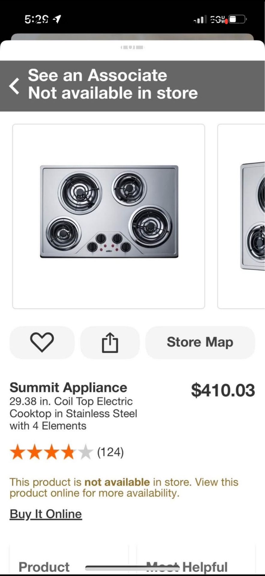 Summit Appliance 29.38 in. Coil Top Electric Cooktop in Stainless Steel with 4 Elements