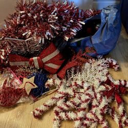 Red, White Silver Christmas Decor 