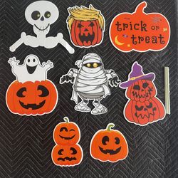8 Pack Yard Signs Halloween Pumpkin Decoration