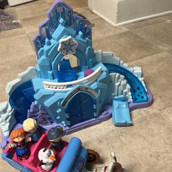 Frozen Castle and Sleigh With All Characters 