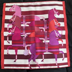 Hermès Paris silk scarf (approx. 16” x 16”).