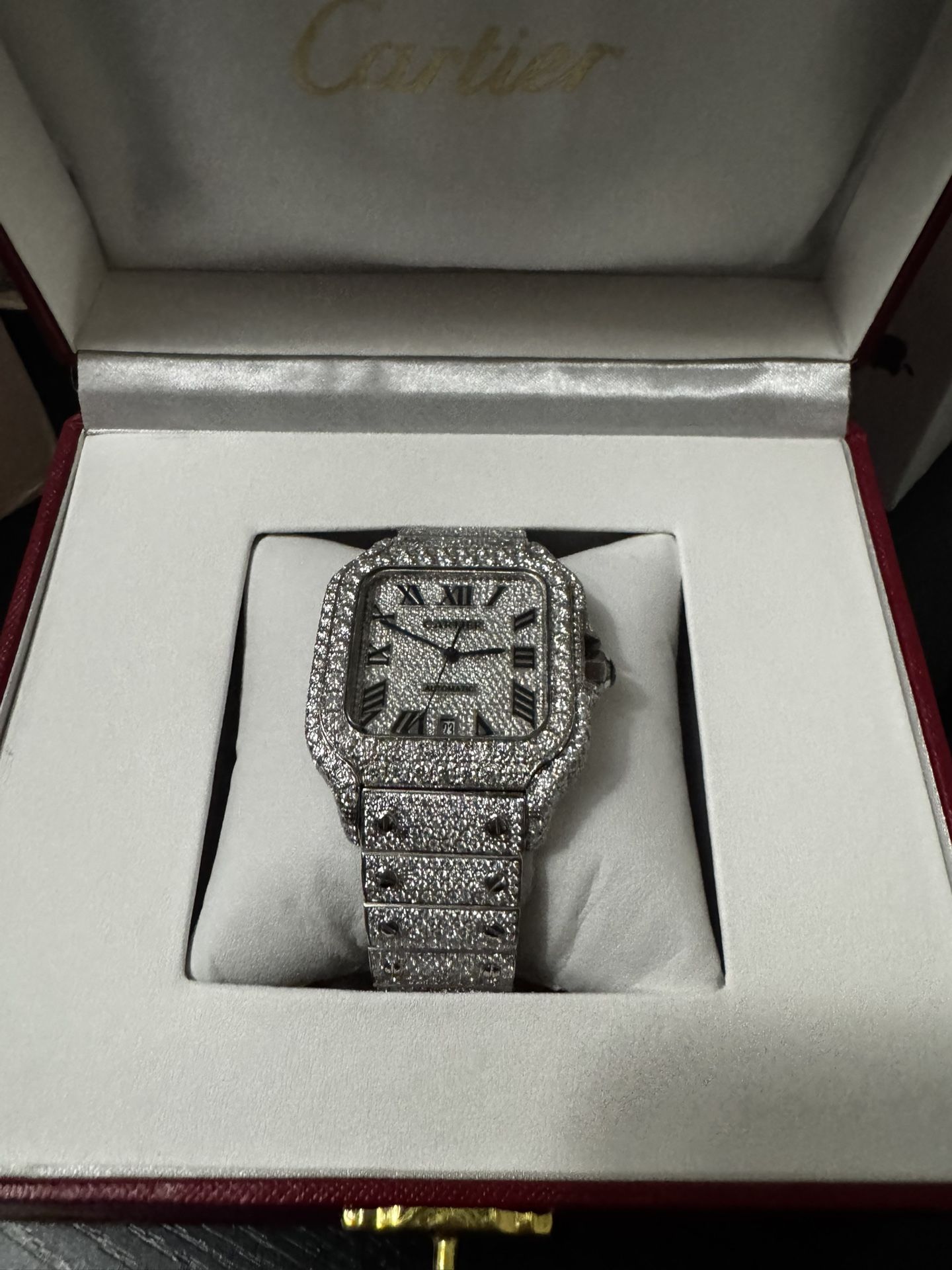 Cartier Santos Moissanite Watch