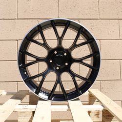 New Set of 19" Inch Rays G16 Style Wheels 19x9.5 5x112 +35 Satin Black Machine Lip Rims