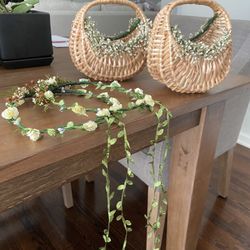 Flower Girl Crowns + Silk Rose Petals (can be separated)