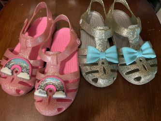 Size 11 Girls Crocs 