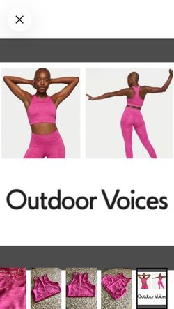 Outdoor Voices TechSweat Move Free Crop Top (M)