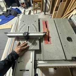 Sliding Right Tilt Table Saw With Router Plate