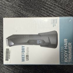 Cordless Body Hair Trimmer (Wet/Dry, LED Display, Rechargeable) – New