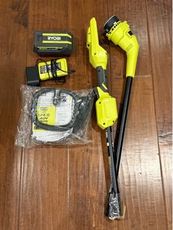 RYOBI 40V Cordless Battery 12 in. String Trimmer  with 4.0 Ah Battery and Charger