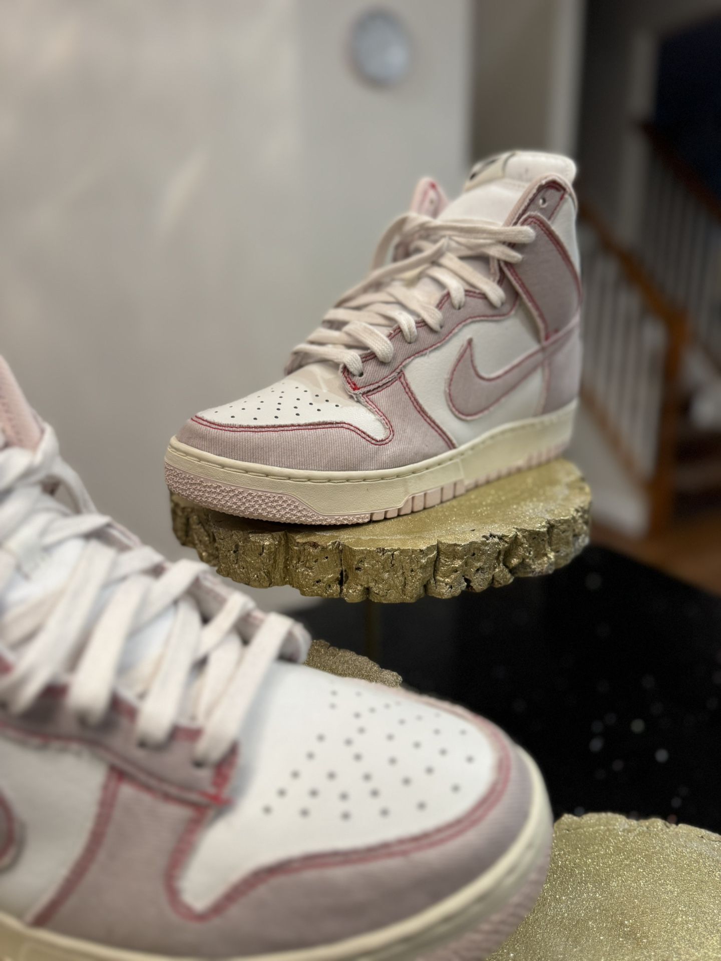 Nike Dunk High 1985 Size 9.5 (Barely Rose Denim) 