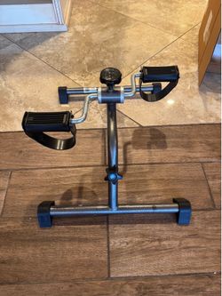 Grey Metal Under Desk pedal exerciser